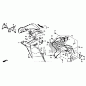 Схема вузла: Lower cowl (r.) (1) для Honda CBR600 CBR600RR