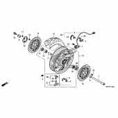 Схема узла: Передние колесо для Honda GL1800 Gold Wing