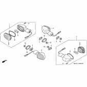 Схема вузла: Поворотники (VTR1000SP2 / 3-E / ED / F / U) (VTR1000SP4 / 5/6) для Honda VTR1000 VTR SP-2