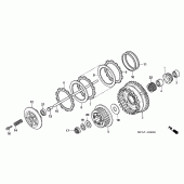 Схема вузла: Зчеплення для Honda CBF1000