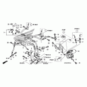 Схема вузла: Перед. гальмівний шланг (abs) для Honda VFR800 Interceptor