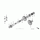 Схема вузла: Привід кікстартера для Honda XR400