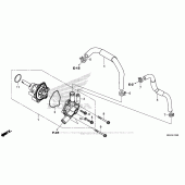 Схема вузла: Водяний насос для Honda CBR500