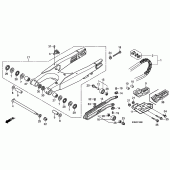 Схема узла: Задний рычаг (Маятник) для Honda CRF250 CRF250R