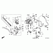 Схема узла: Передний тормозной цилиндр (FJS600A) для Honda FJS600 Silver Wing