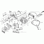 Схема вузла: Задній ліхтар (Стоп-сигнал) для Honda VT1100 Shadow ACE