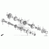 Схема узла: Трансмиссия для Honda CMX250 Rebel