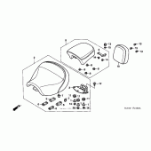 Схема вузла: Сидіння для Honda VT1100 Shadow Spirit