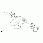 Схема вузла: Переднє крило (CBR600FS / 3S / T / 3T / SET) для Honda CBR600 CBR600F