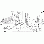 Схема вузла: Задній гальмівний циліндр для Honda CB300F