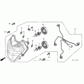 Схема узла: Фара для Honda FSC600 Silver Wing