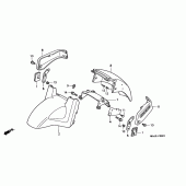 Схема узла: Переднее крыло (ST1100A) для Honda ST1100 Pan-European