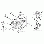 Схема вузла: Паливний бак для Honda CRF250 CRF250L