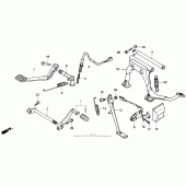 Схема узла: Педаль(Лапка) для Honda GL1500 Gold Wing Aspencade