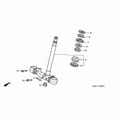 Схема узла: Рулевая траверса для Honda ST1100 Pan-European