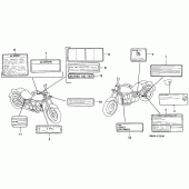 Схема вузла: Інформаційні наклейки для Honda VT1100 Shadow ACE
