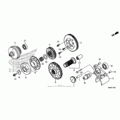 Схема вузла: Primary drive gear для Honda GL1800 Gold Wing Valkyrie