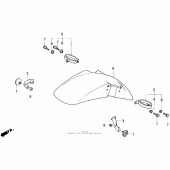 Схема узла: Переднее крыло для Honda VFR750F VFR750R (RC30)