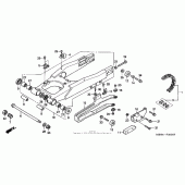 Схема вузла: Задній важіль (Маятник) для Honda XR650