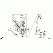 Схема узла: Передний тормозной цилиндр (2) для Honda CTX700