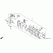 Схема узла: Передний тормозной суппорт (XL600VM/VN/VP) для Honda XL600 Transalp