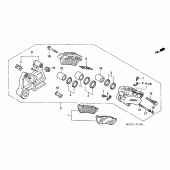 Схема узла: Задний тормозной суппорт для Honda CBR1100XX Blackbird