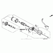 Схема узла: Стартер электрический для Honda VT750 Shadow Spirit