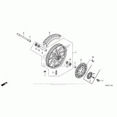 Схема вузла: Front Wheel (2) для Honda VT1300 Fury