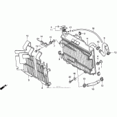 Схема узла: Радиатор для Honda CR250