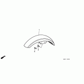 Схема вузла: Переднє крило для Honda CMX250 Rebel