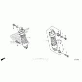 Схема вузла: Задній амортизатор для Honda CMX250 Rebel