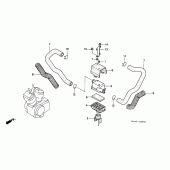 Схема вузла: Вторинний повітряний фільтр для Honda VT1100 Shadow ACE