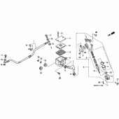 Схема вузла: Задній гальмівний циліндр для Honda NX650 Dominator