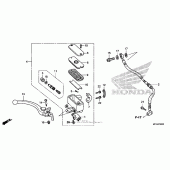 Схема узла: Передний тормозной цилиндр для Honda GL1800 Gold Wing