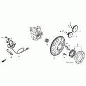 Схема вузла: Генератор / starting clutch для Honda XL600 Transalp