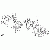 Схема узла: Нижний обтекатель для Honda CBR900RR CBR919RR Fireblade