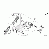 Схема вузла: Задній гальмівний супорт для Honda CRF450 CRF450R