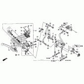 Схема узла: Передний тормозной цилиндр для Honda NT700 NT700V