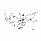 Схема вузла: Mark / stripe (6) для Honda CBR600