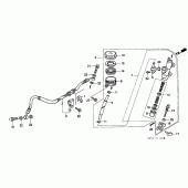 Схема узла: Задний тормозной цилиндр для Honda CBR900RR CBR900RR Fireblade