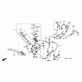 Схема вузла: Передній гальмівний циліндр (CBF600SA6 / NA6) для Honda CBF600