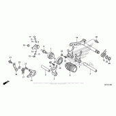 Схема вузла: Копірний вал & Вилки & Вал перемикання для Honda CRF450 CRF450X