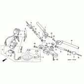 Схема вузла: Верхня траверса & Кліпон керма для Honda CBR600 CBR600F