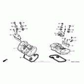 Схема вузла: Клапанна кришка для Honda VT750 Shadow Deluxe