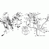 Схема вузла: Радіатор для Honda VT1100 Shadow Sabre