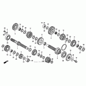 Схема вузла: Трансмісія для Honda VTR1000 Superhawk