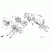 Схема узла: Left crankcase cover/ water pump для Honda VFR750F VFR750R (RC30)
