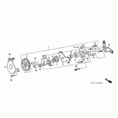 Схема узла: Масляный насос для Honda XR250