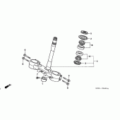 Схема узла: Рулевая траверса для Honda CR250