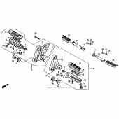 Схема узла: Подножки для Honda CBR1000 CBR1000F Hurricane